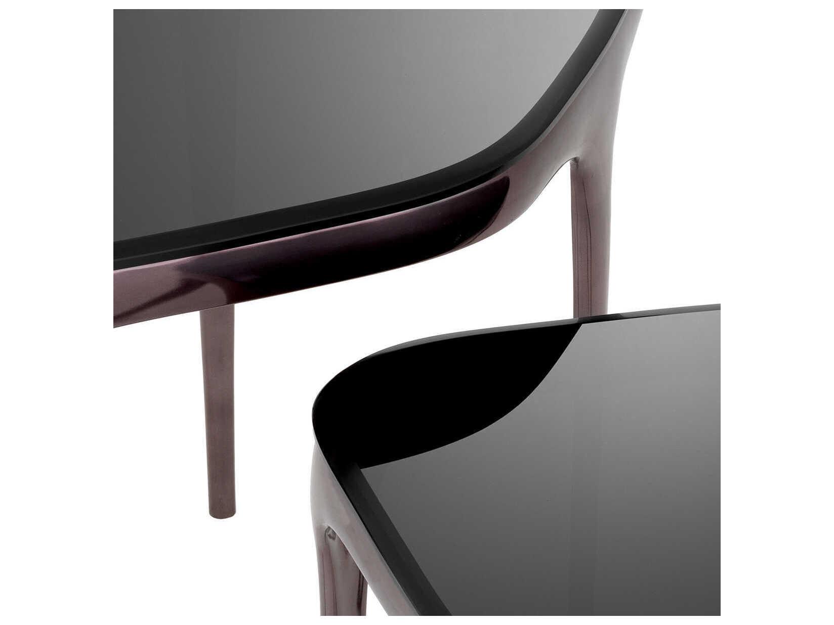 Eichholtz Deacon Black Nickel Set of 2 Side Table