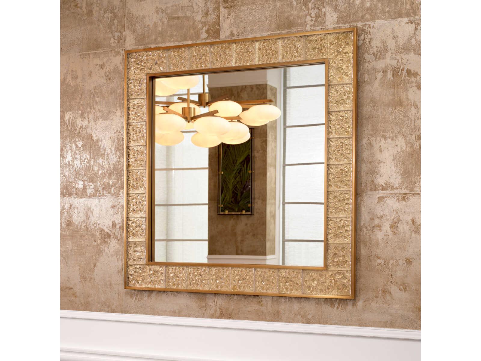 Eichholtz Mellot Square Vintage Brass Mirror