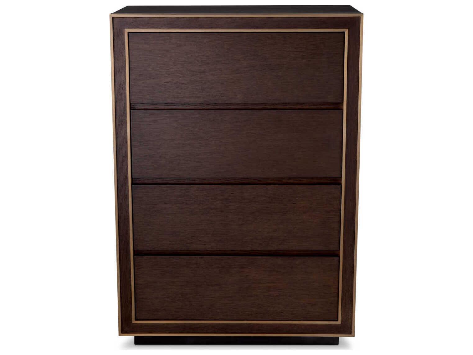 Eichholtz Dresser Camelot Tall Brown Oak Veneer Drawer