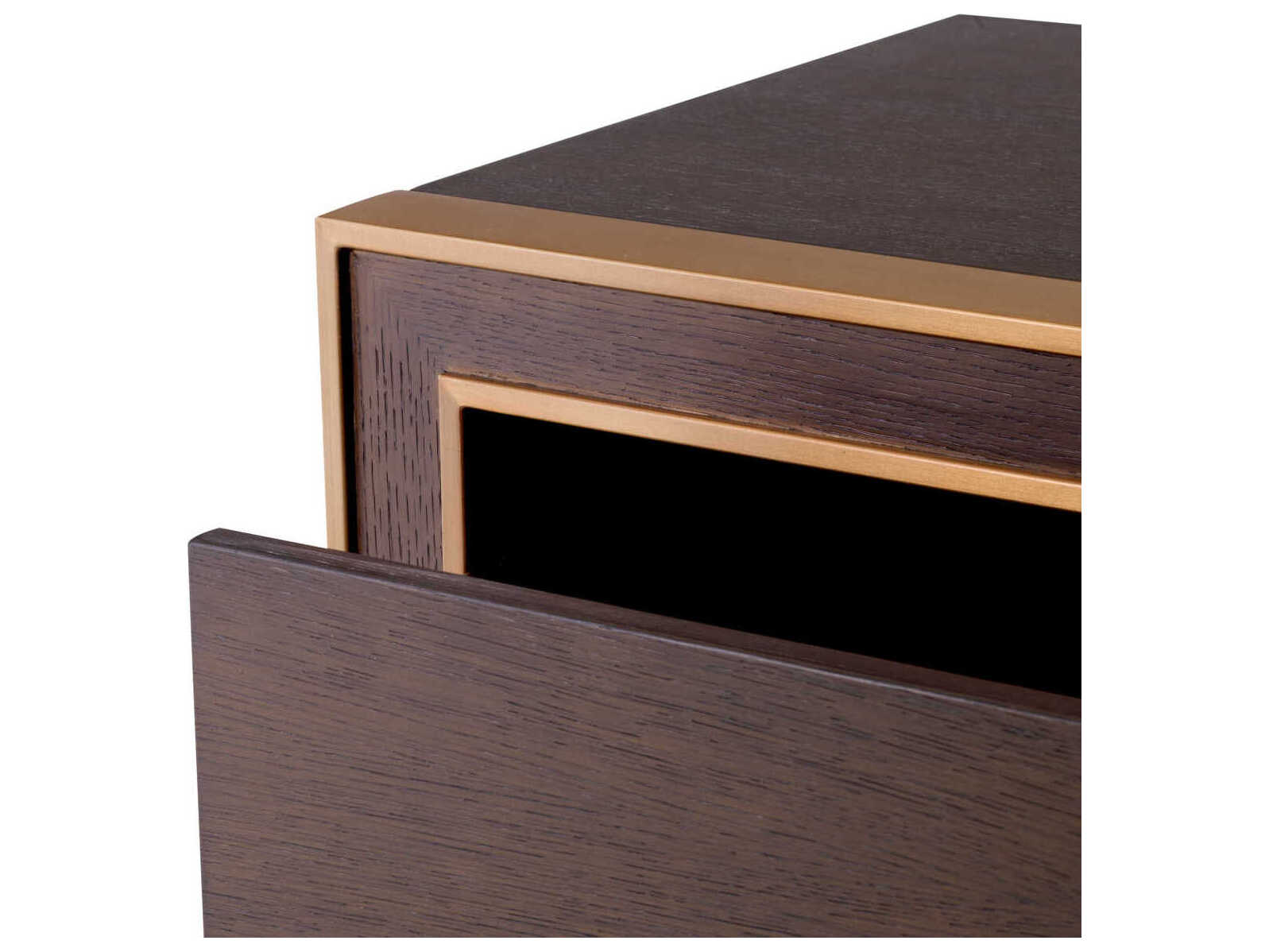 Eichholtz Dresser Camelot Tall Brown Oak Veneer Drawer