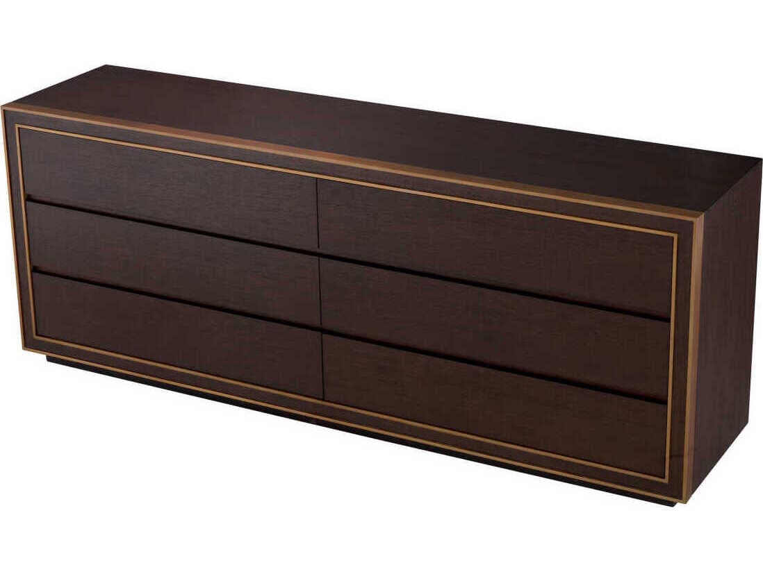Eichholtz Dresser Camelot L Brown Oak Veneer Drawer