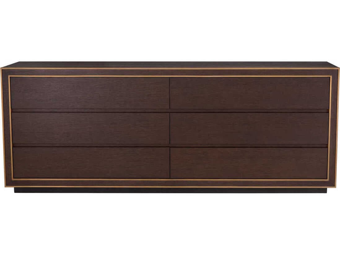 Eichholtz Dresser Camelot L Brown Oak Veneer Drawer