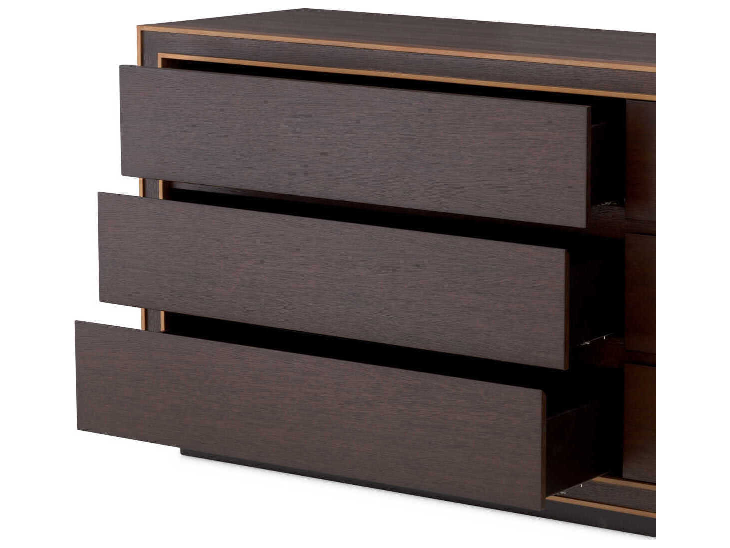 Eichholtz Dresser Camelot L Brown Oak Veneer Drawer