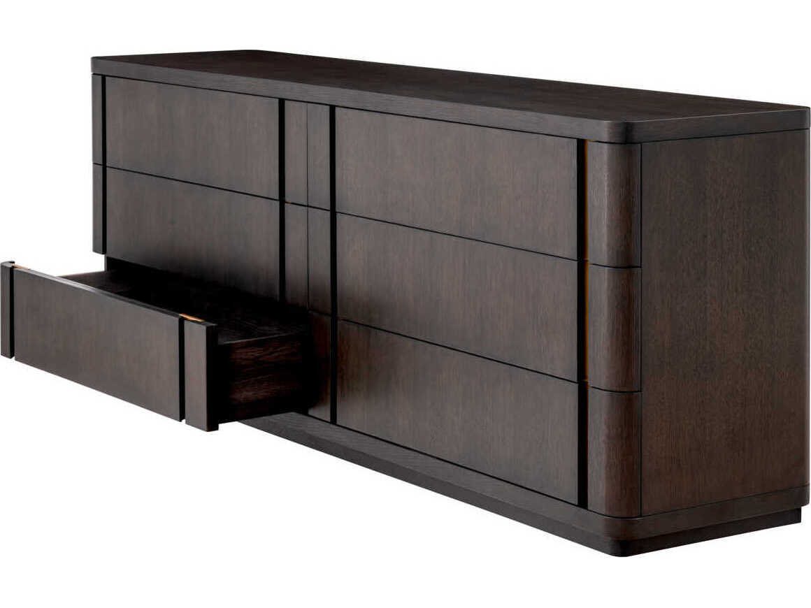 Eichholtz Dresser Modesto L Mocha Oak Veneer Drawer