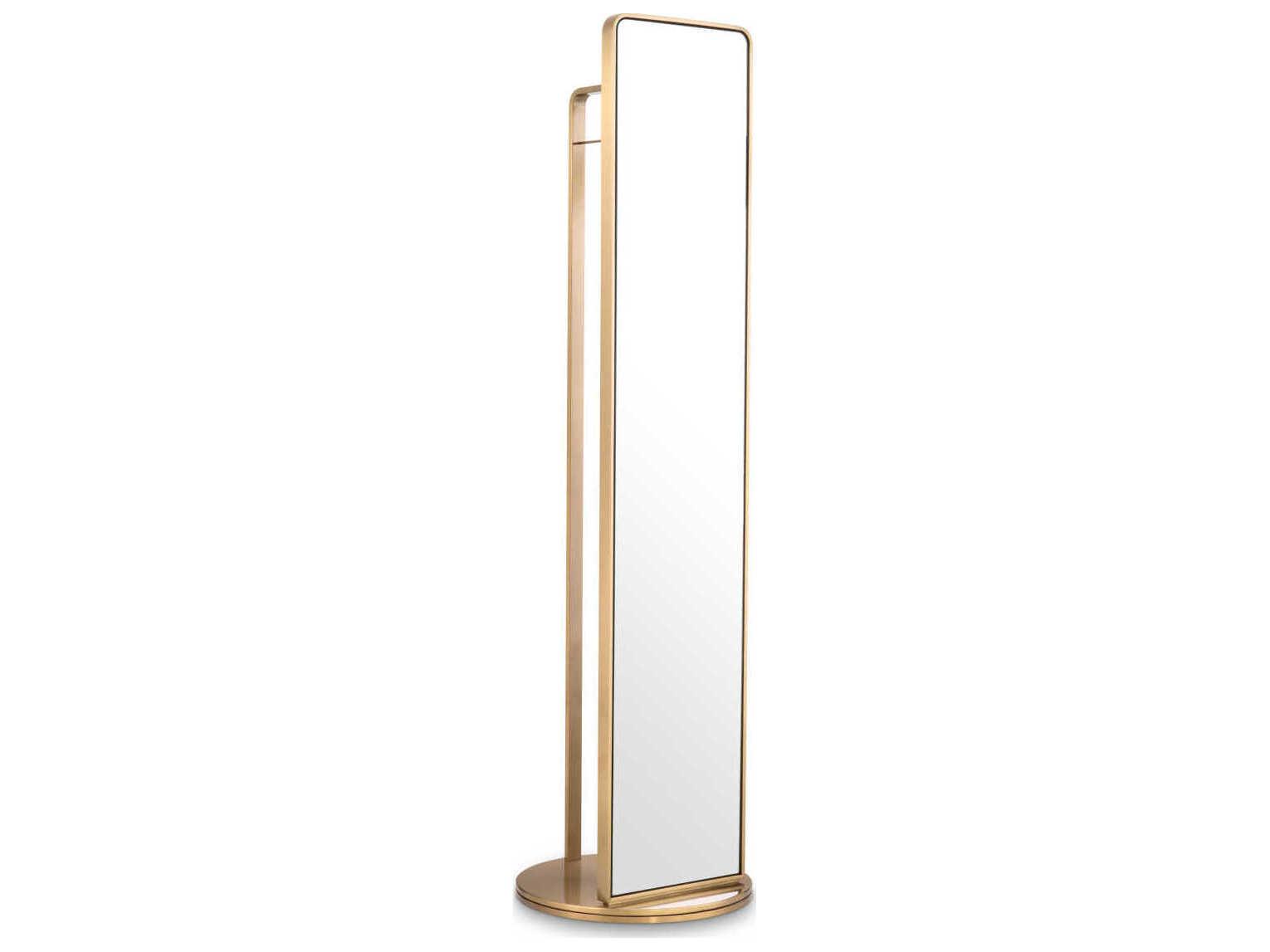 Eichholtz Mirror Novo With Coatrack Brushed Brass Floor