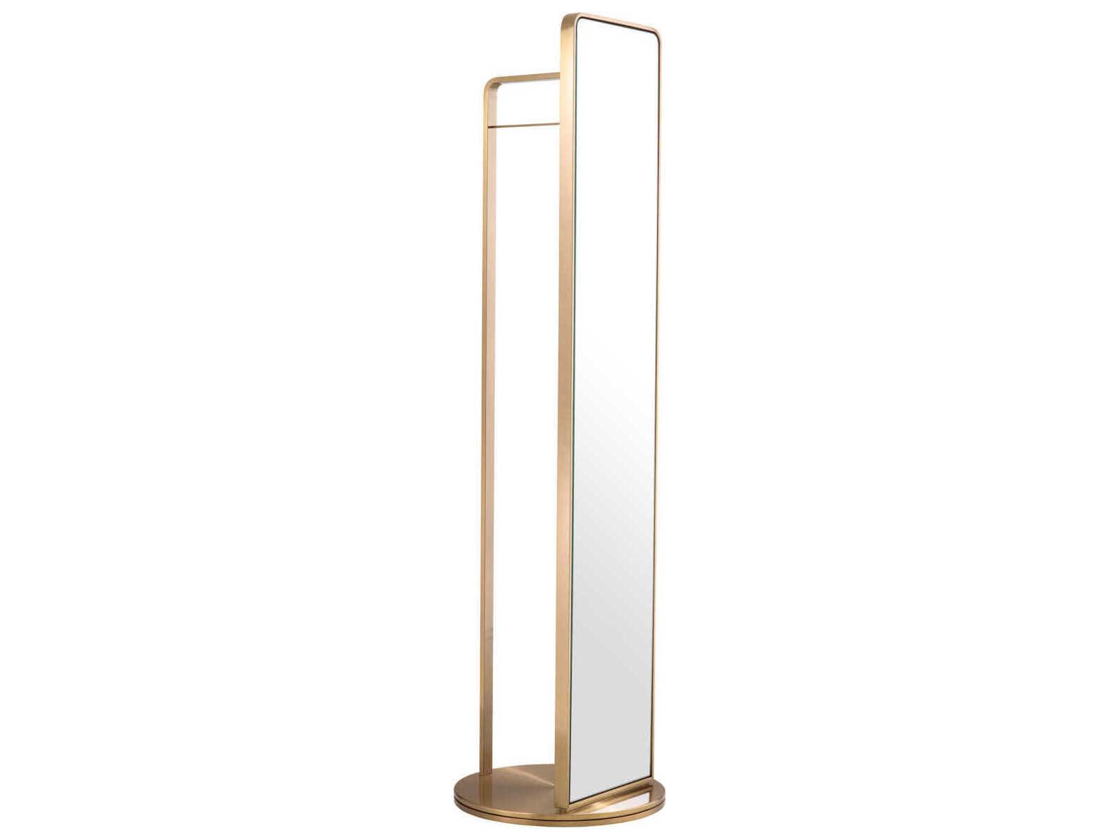 Eichholtz Mirror Novo With Coatrack Brushed Brass Floor