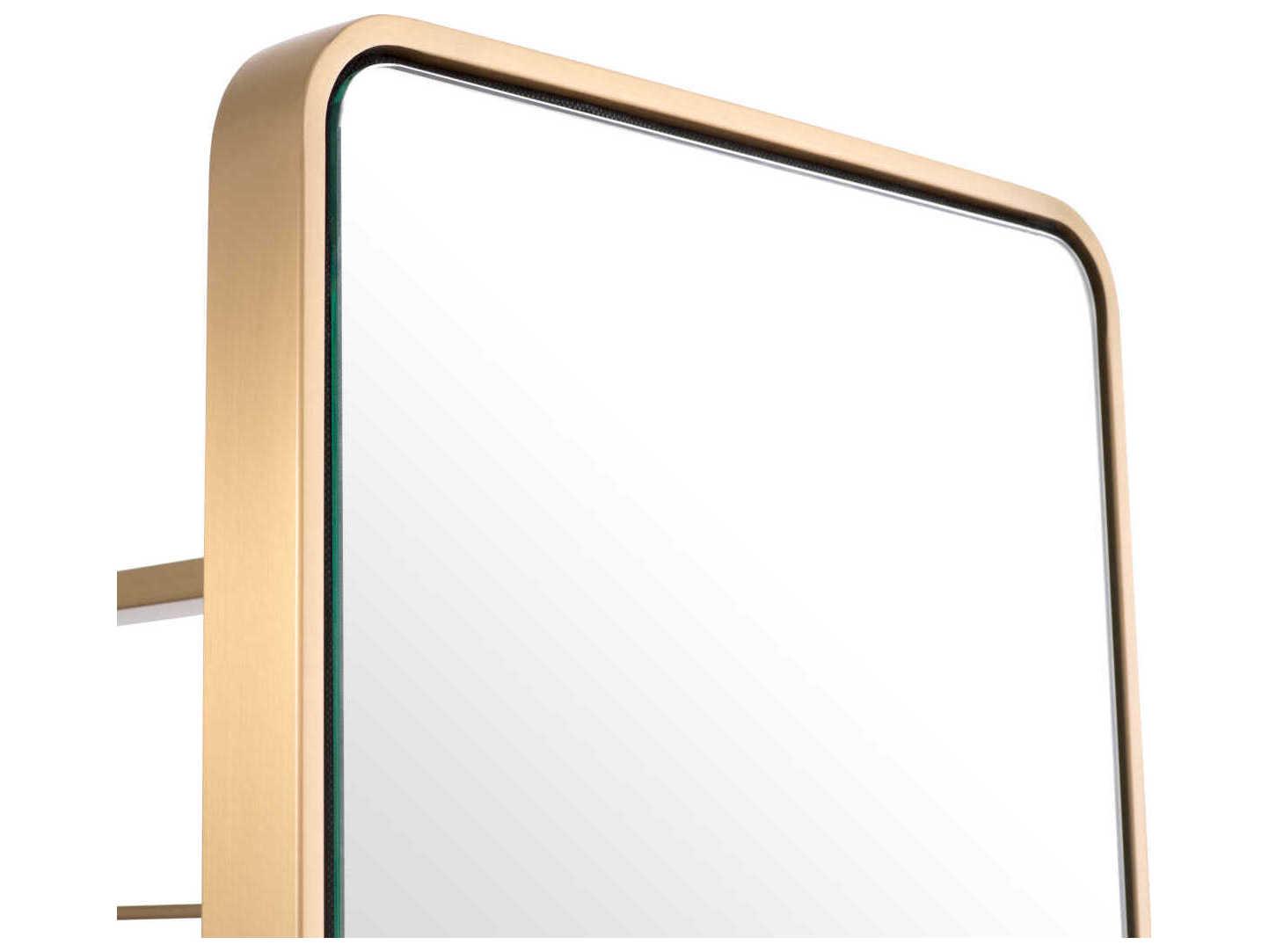 Eichholtz Mirror Novo With Coatrack Brushed Brass Floor
