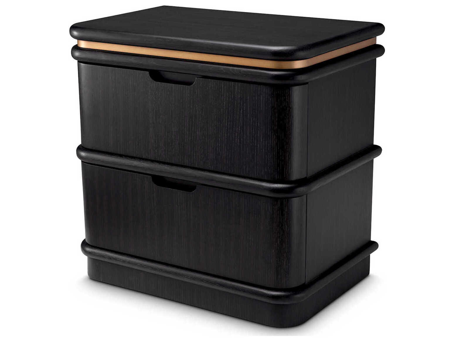 Eichholtz Costanzo Charcoal Grey Oak Veneer Nightstand