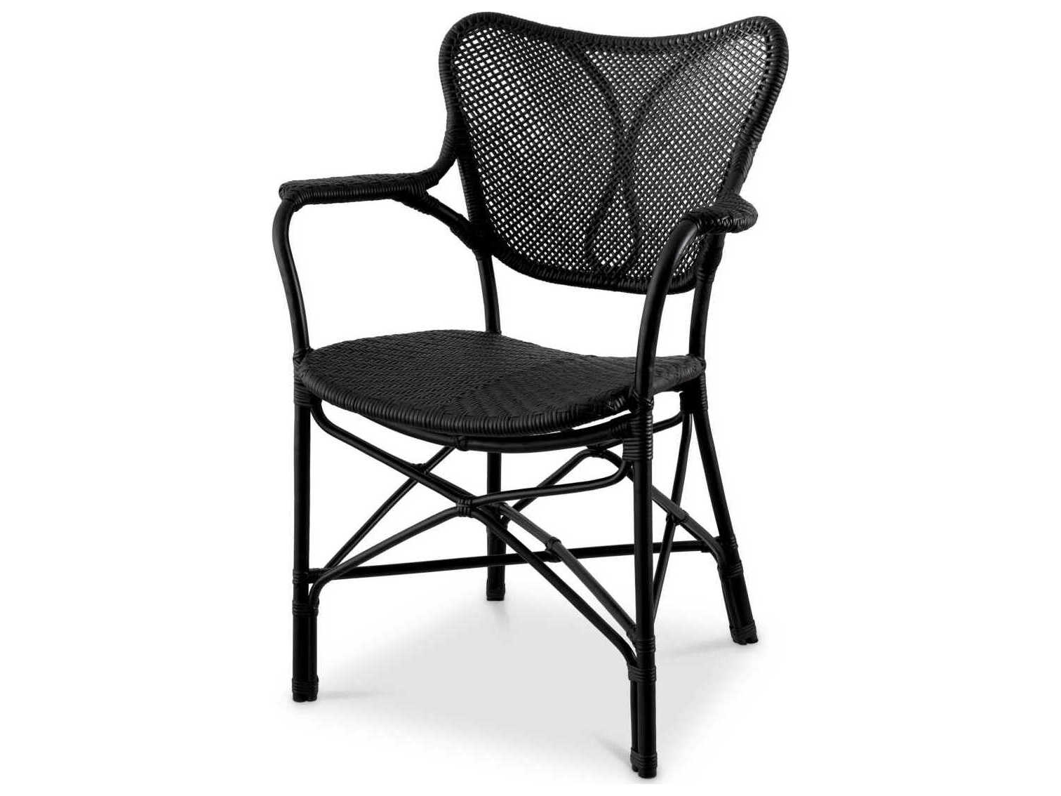 Eichholtz Colony With Arm Matte Black Dining Chair