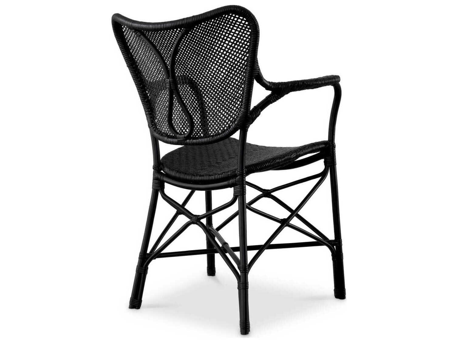 Eichholtz Colony With Arm Matte Black Dining Chair