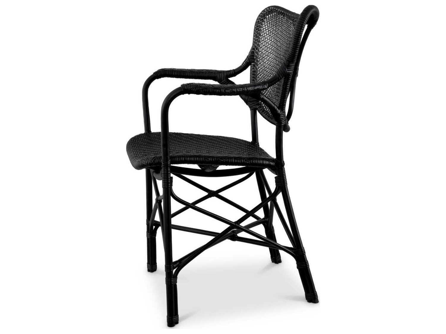Eichholtz Colony With Arm Matte Black Dining Chair