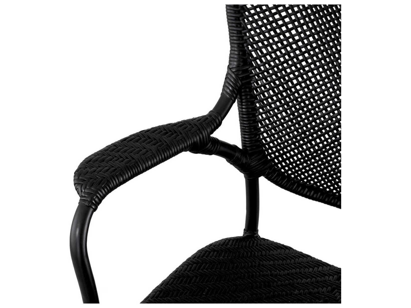 Eichholtz Colony With Arm Matte Black Dining Chair