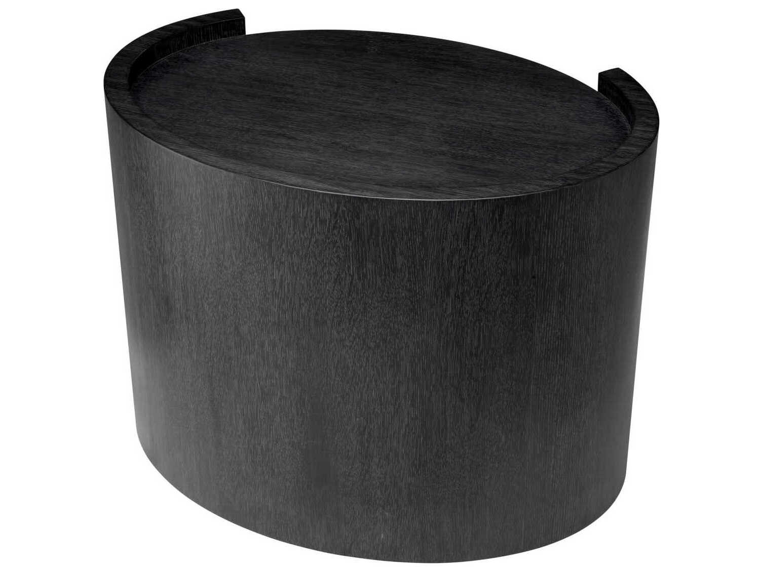 Eichholtz Rosemberg Charcoal Grey Oak Veneer Nightstand