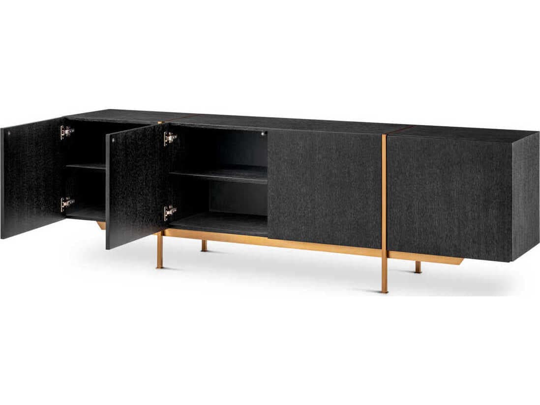 Eichholtz Bazilian Charcoal Grey Oak Veneer Dresser