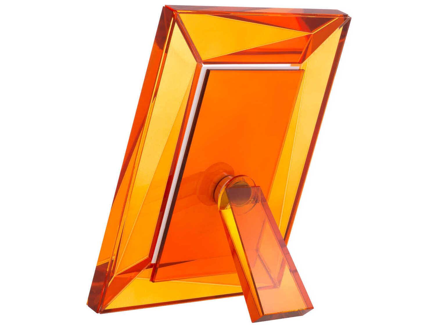 Eichholtz Obliquity L Crystal Orange Glass Set of 2 Picture Frame