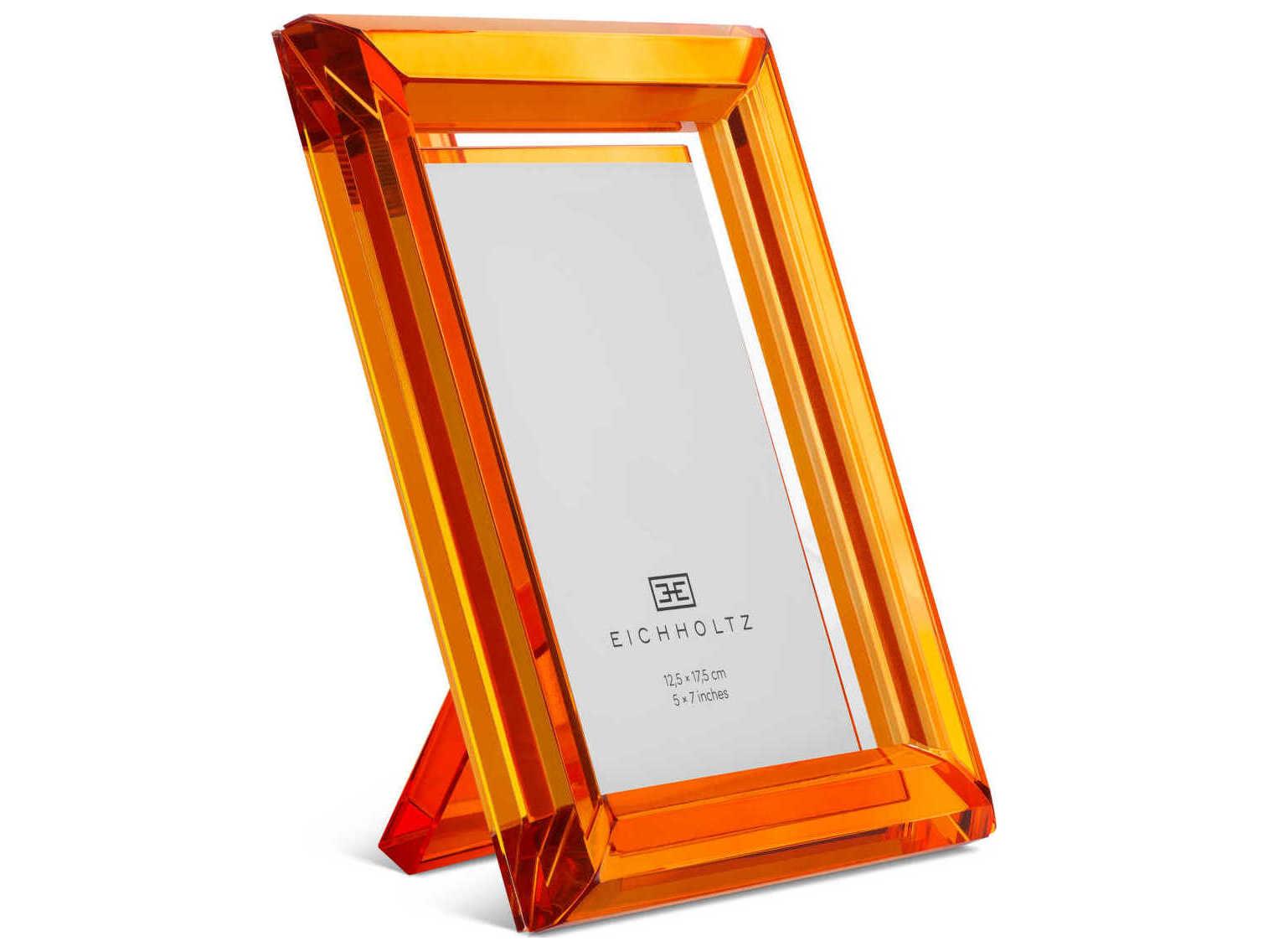 Eichholtz Theory L Orange Crystal Glass Set of 2 Picture Frame