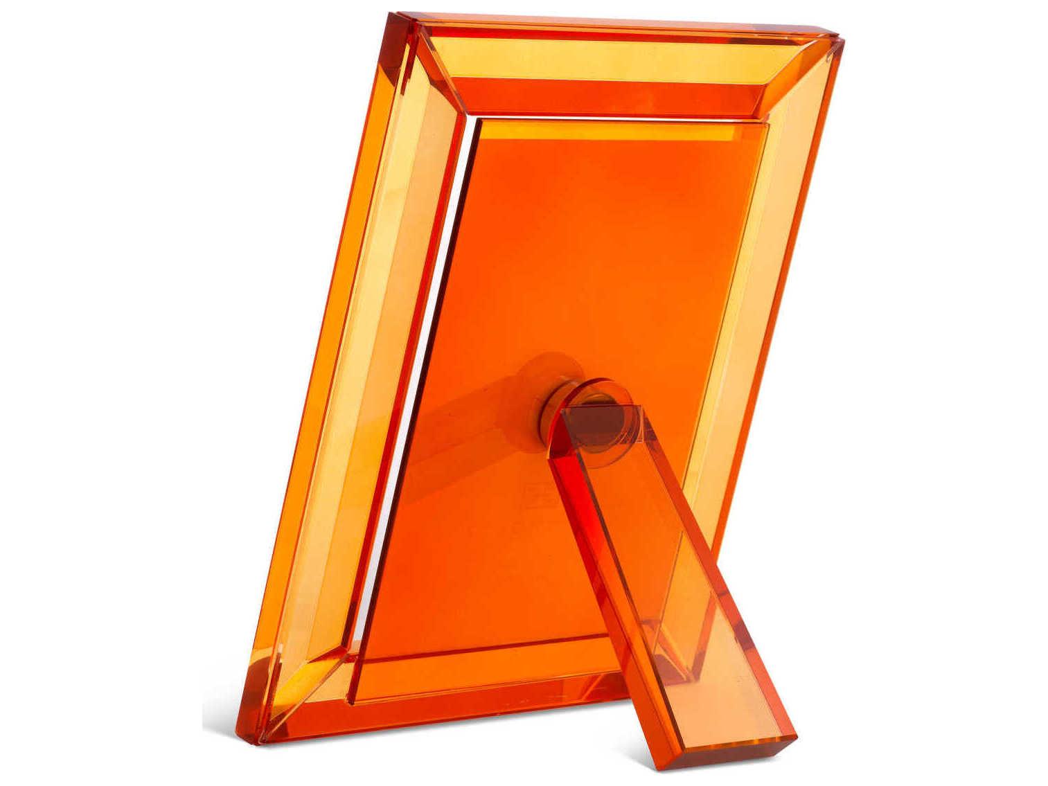 Eichholtz Theory L Orange Crystal Glass Set of 2 Picture Frame