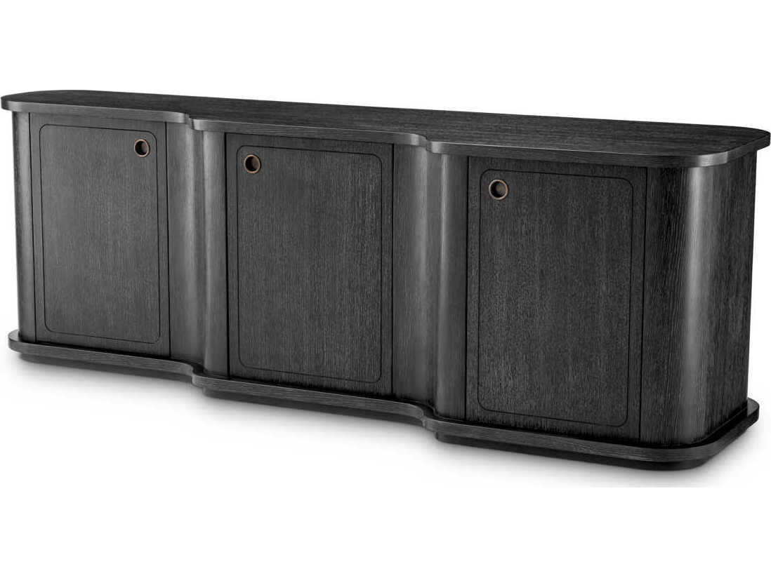 Eichholtz Caprioli Charcoal Grey Oak Veneer Dresser