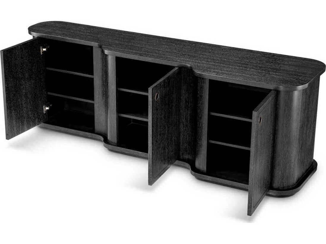 Eichholtz Caprioli Charcoal Grey Oak Veneer Dresser