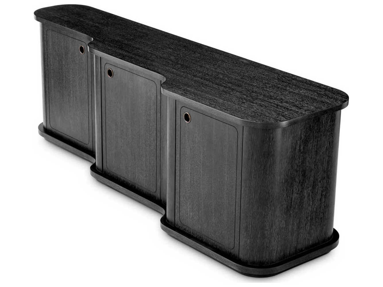 Eichholtz Caprioli Charcoal Grey Oak Veneer Dresser