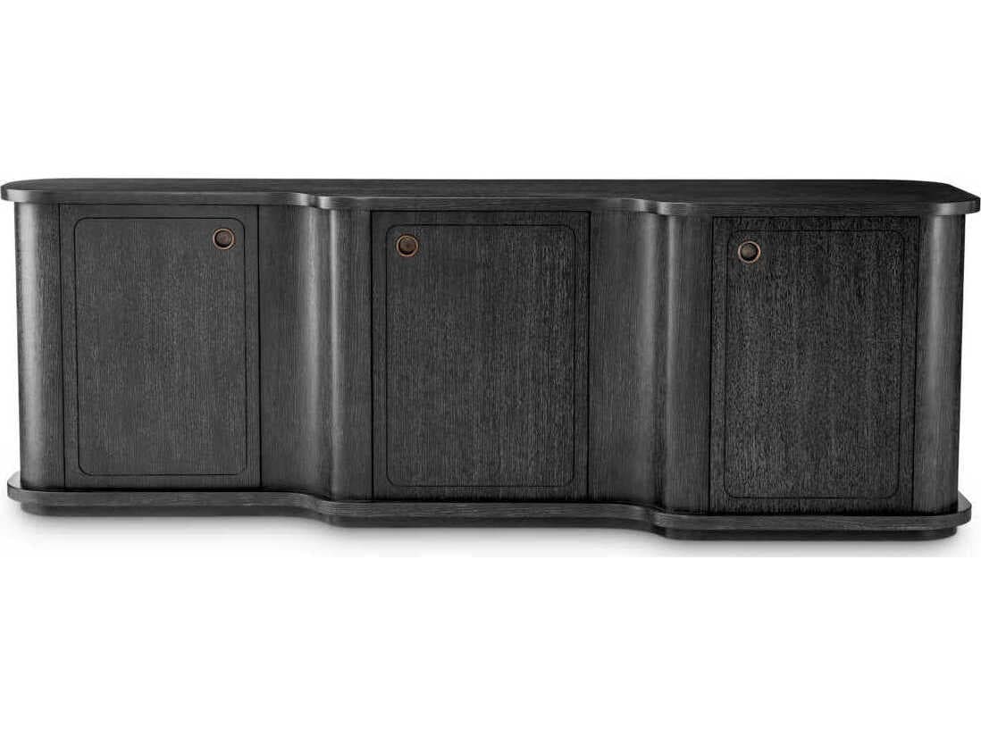 Eichholtz Caprioli Charcoal Grey Oak Veneer Dresser