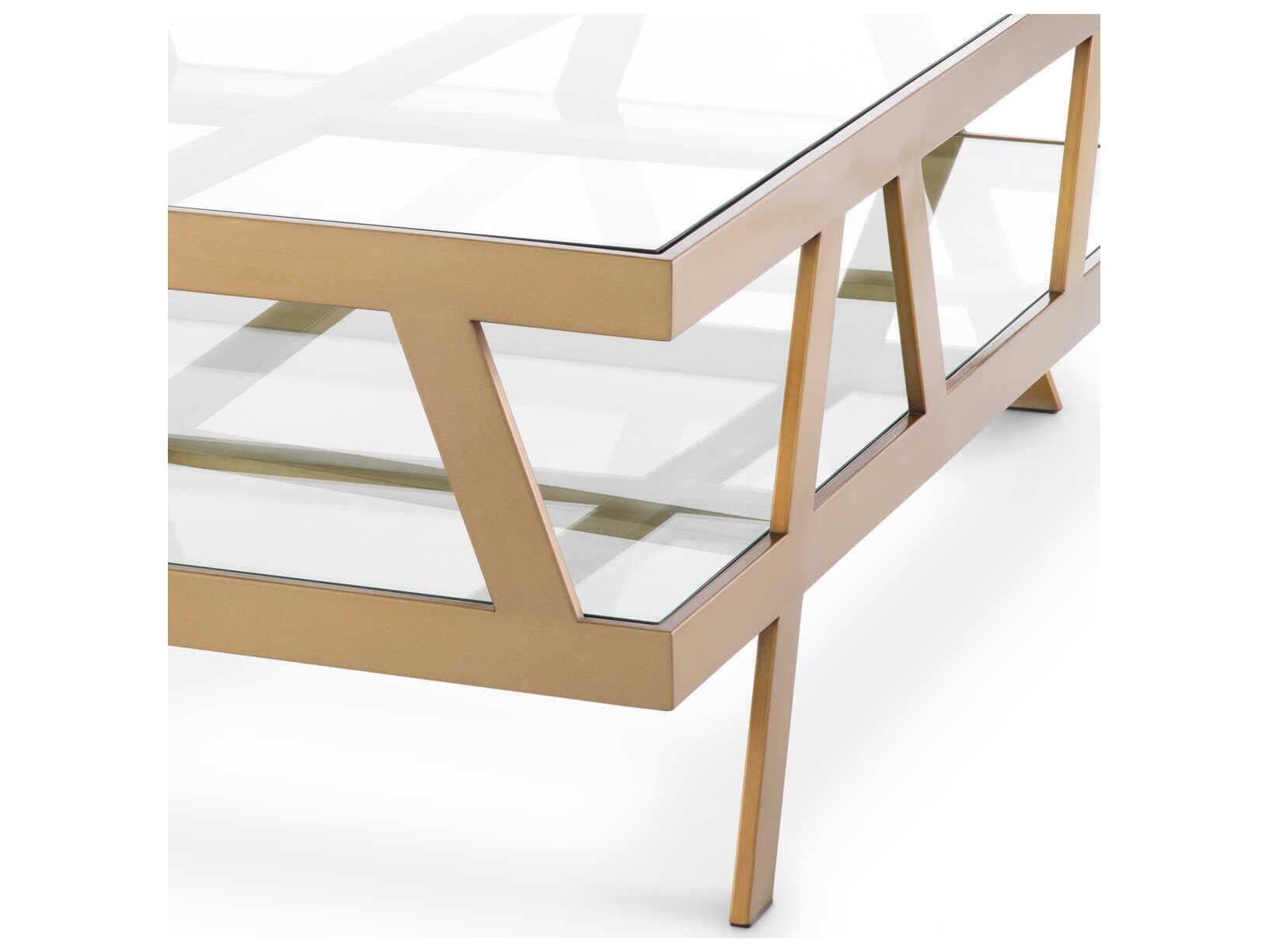 Eichholtz Billinghurst Square Brushed Brass Coffee Table
