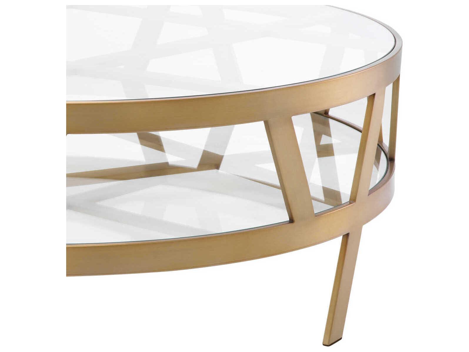 Eichholtz Billinghurst Round Brushed Brass Coffee Table