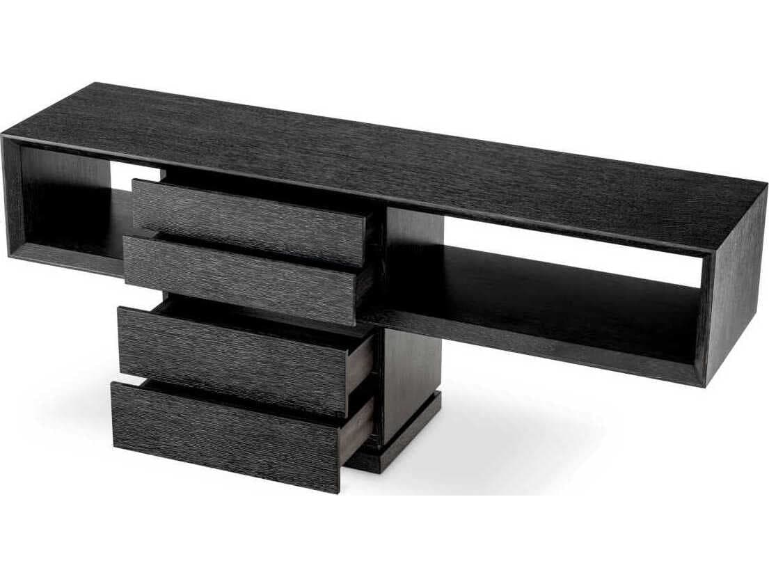Eichholtz Mantua Charcoal Grey Oak Veneer Console Table