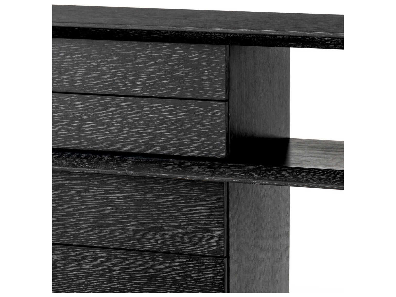 Eichholtz Mantua Charcoal Grey Oak Veneer Console Table
