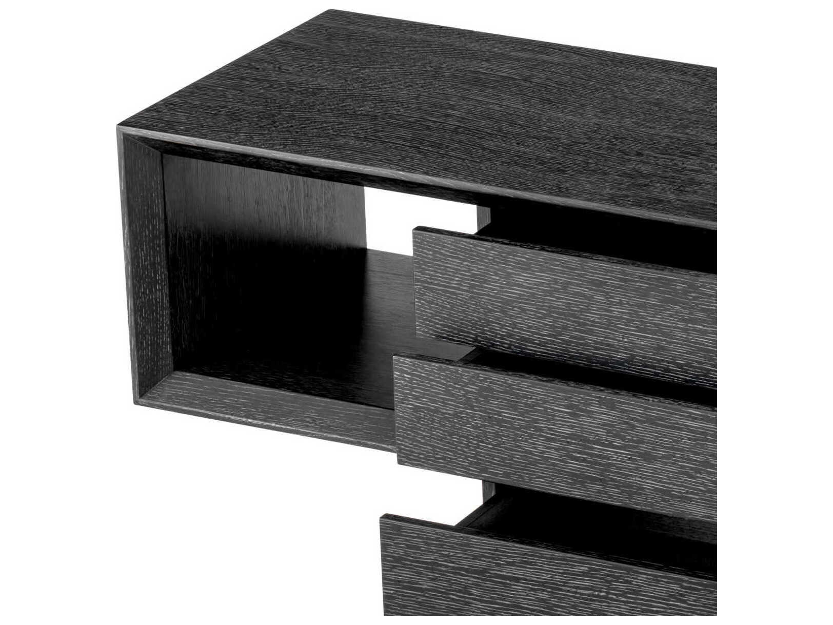 Eichholtz Mantua Charcoal Grey Oak Veneer Console Table