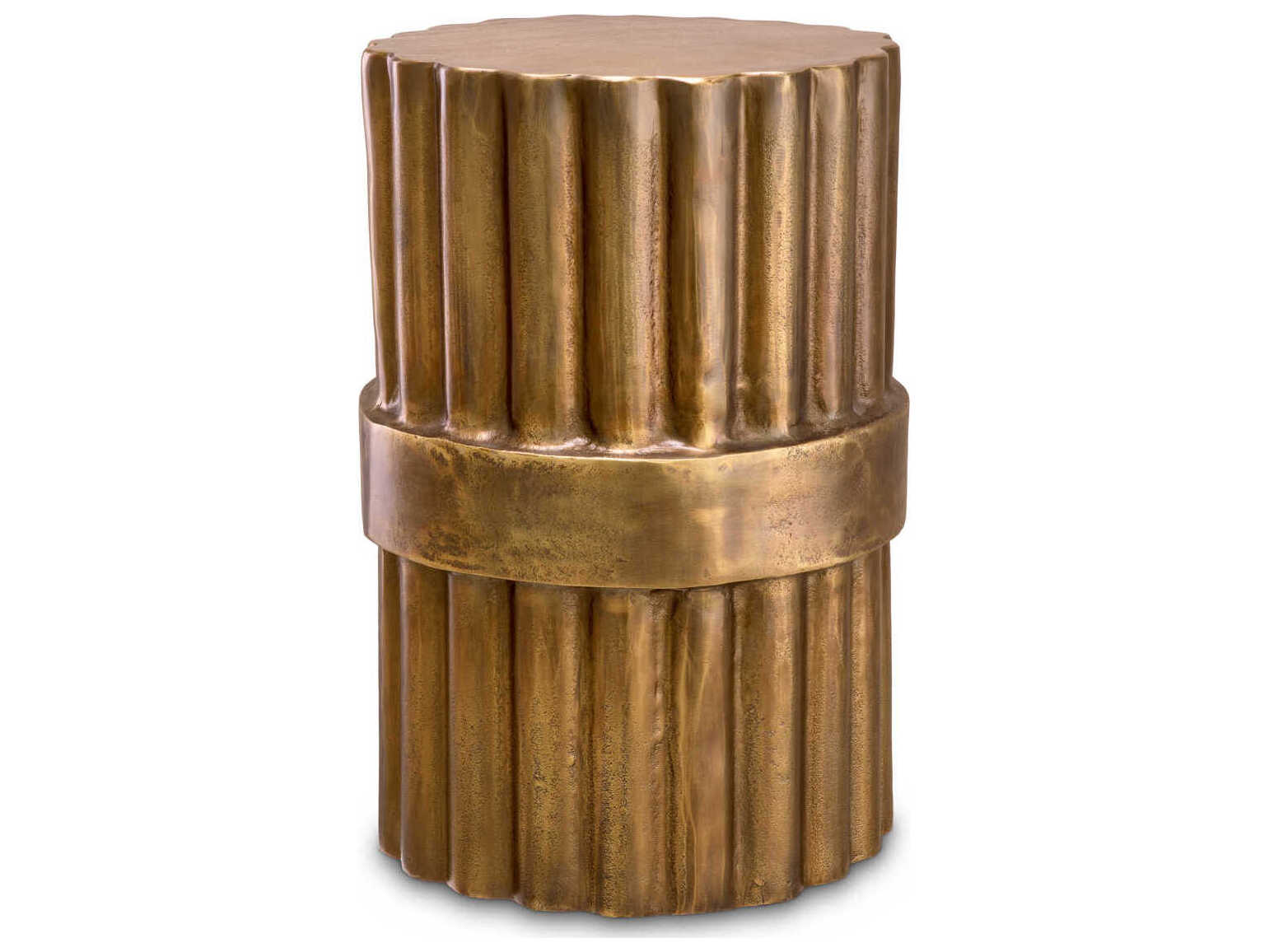 Eichholtz Padua L Antique Brass Side Table