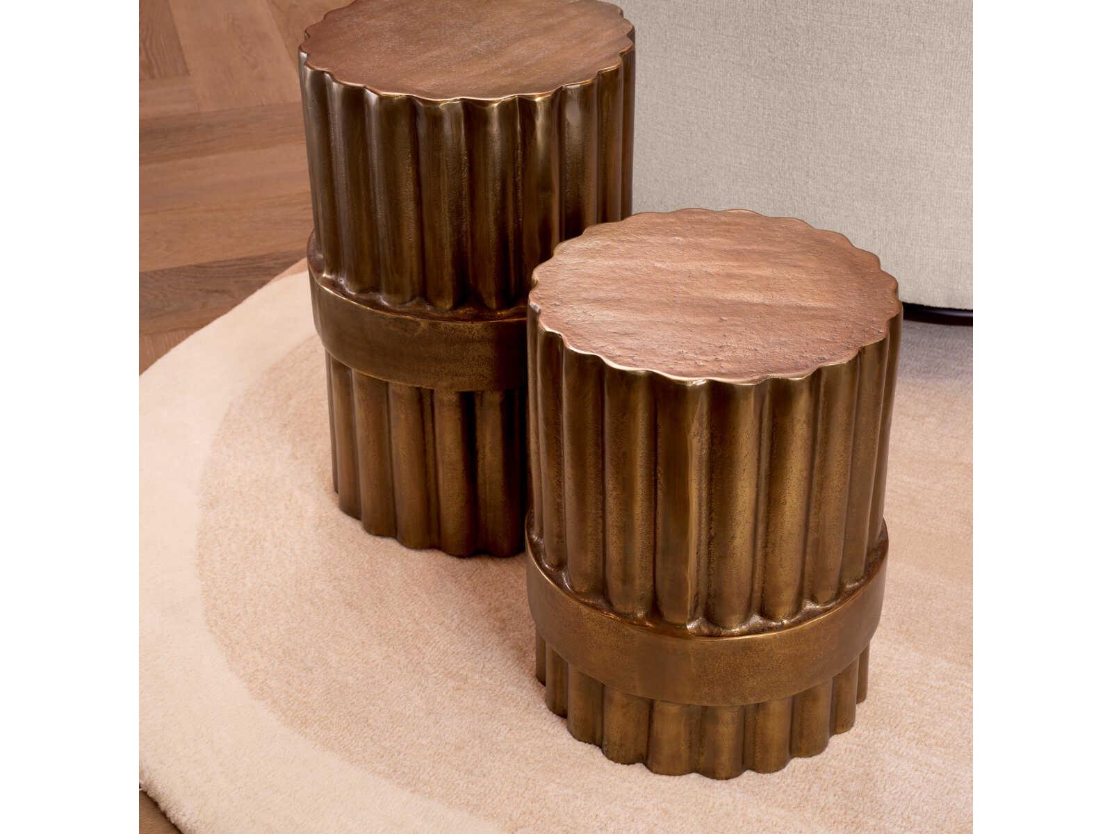 Eichholtz Padua L Antique Brass Side Table