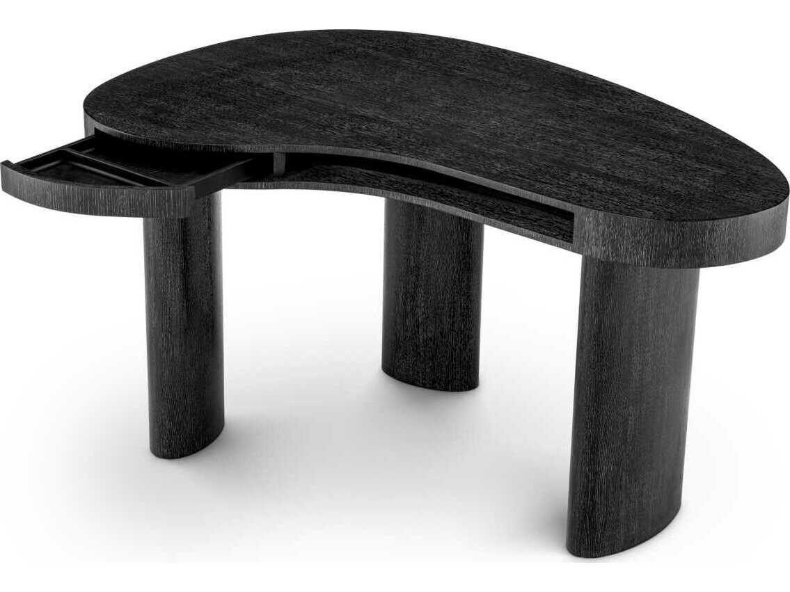 Eichholtz Vence Charcoal Grey Oak Veneer Desk