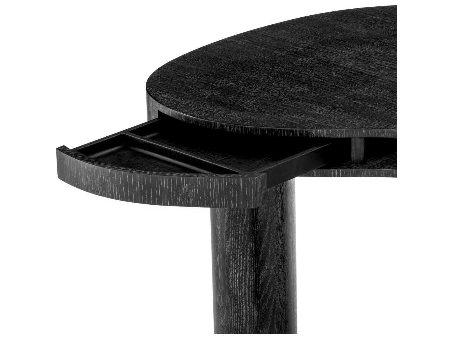 Eichholtz Vence Charcoal Grey Oak Veneer Desk