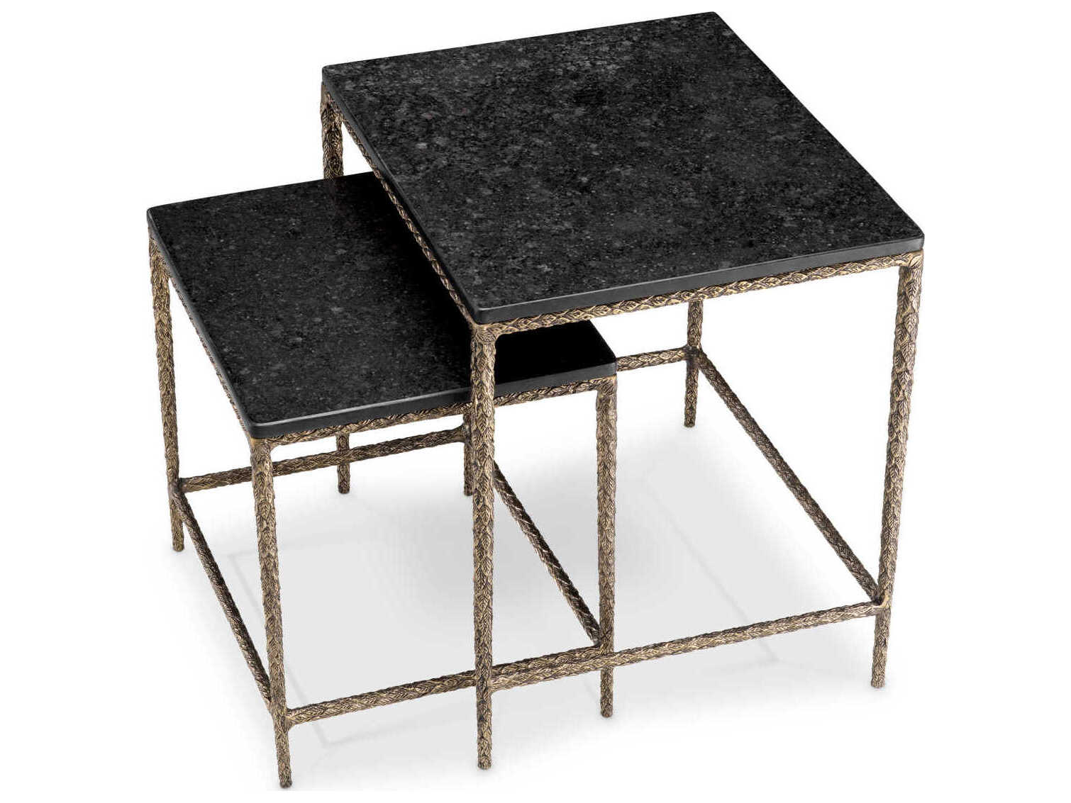 Eichholtz Ferndale Black Granite Set of 2 Side Table