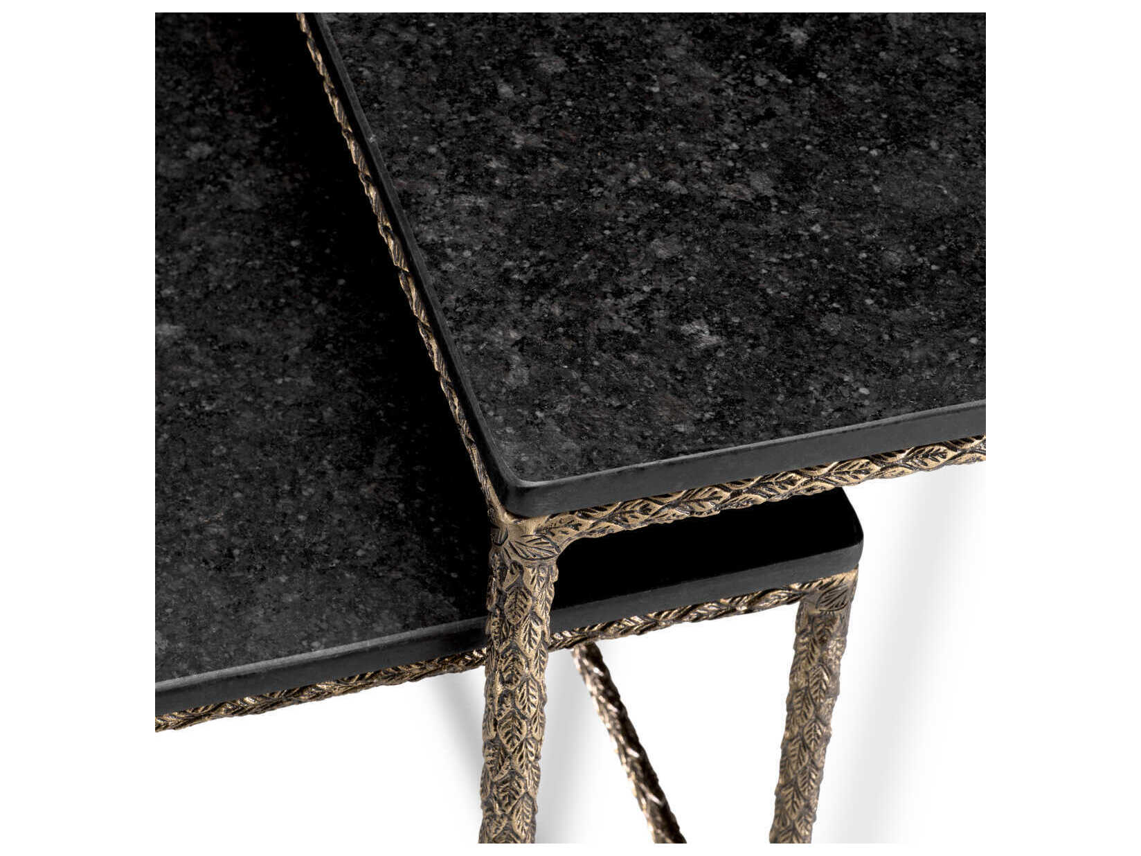 Eichholtz Ferndale Black Granite Set of 2 Side Table