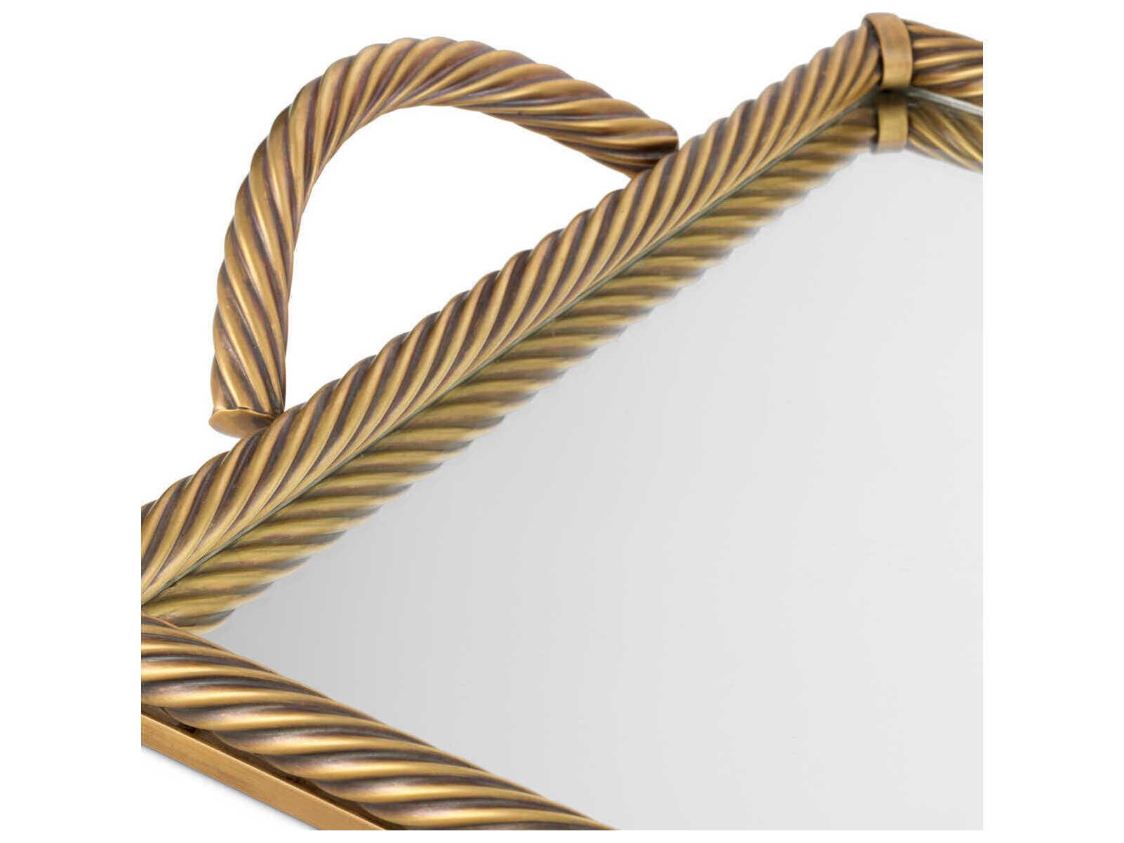 Eichholtz Salvi Rectanguar L Vintage Brass Tray