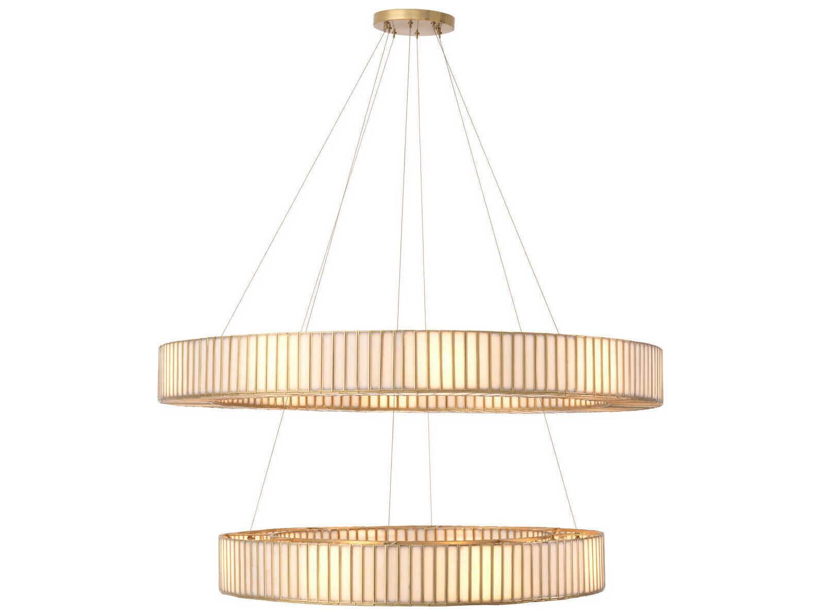 Eichholtz Monari Antique Brass Chandelier