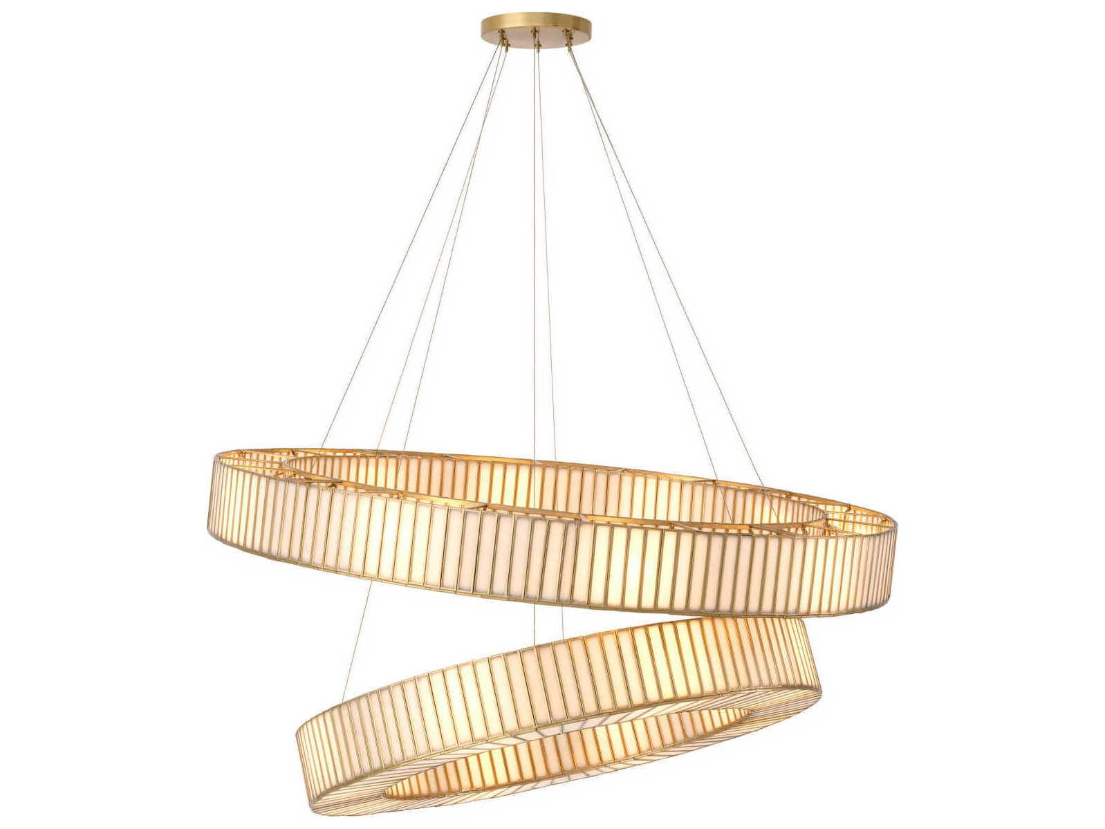 Eichholtz Monari Antique Brass Chandelier