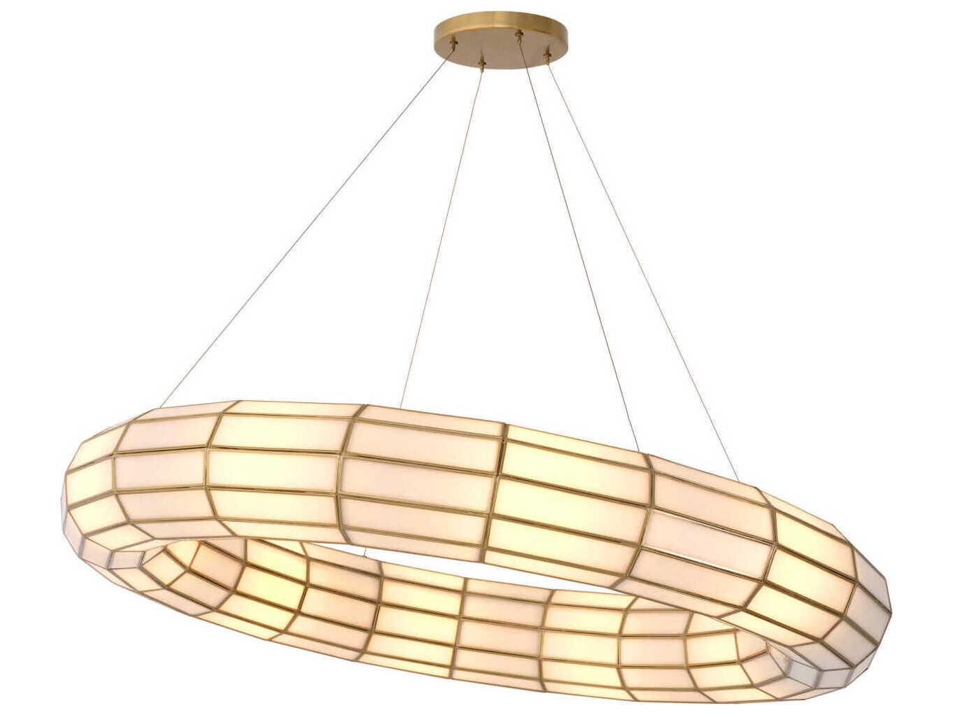 Eichholtz Ronco Antique Brass Chandelier