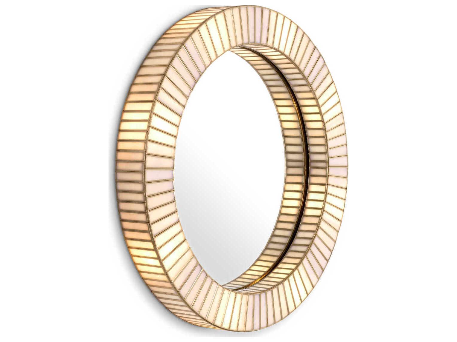 Eichholtz Monari With Light Antique Brass Mirror