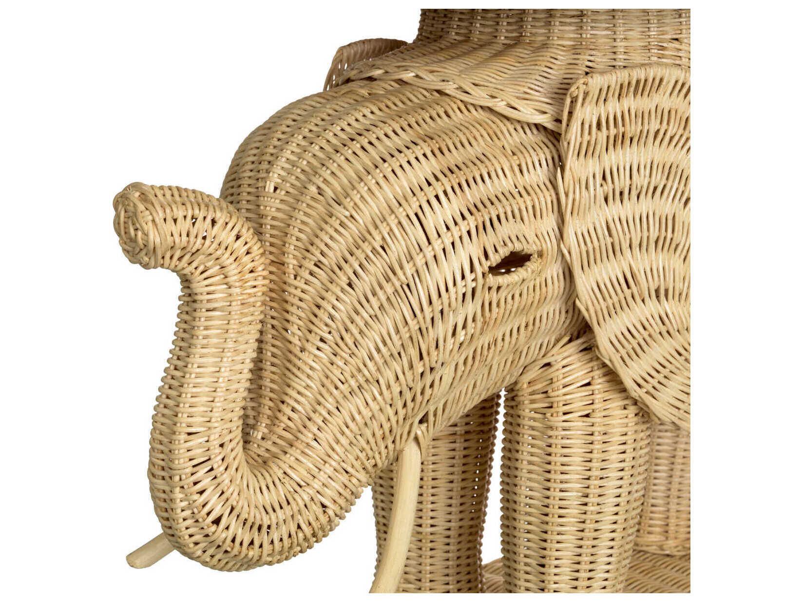 Eichholtz Elephant Natural Rattan Side Table