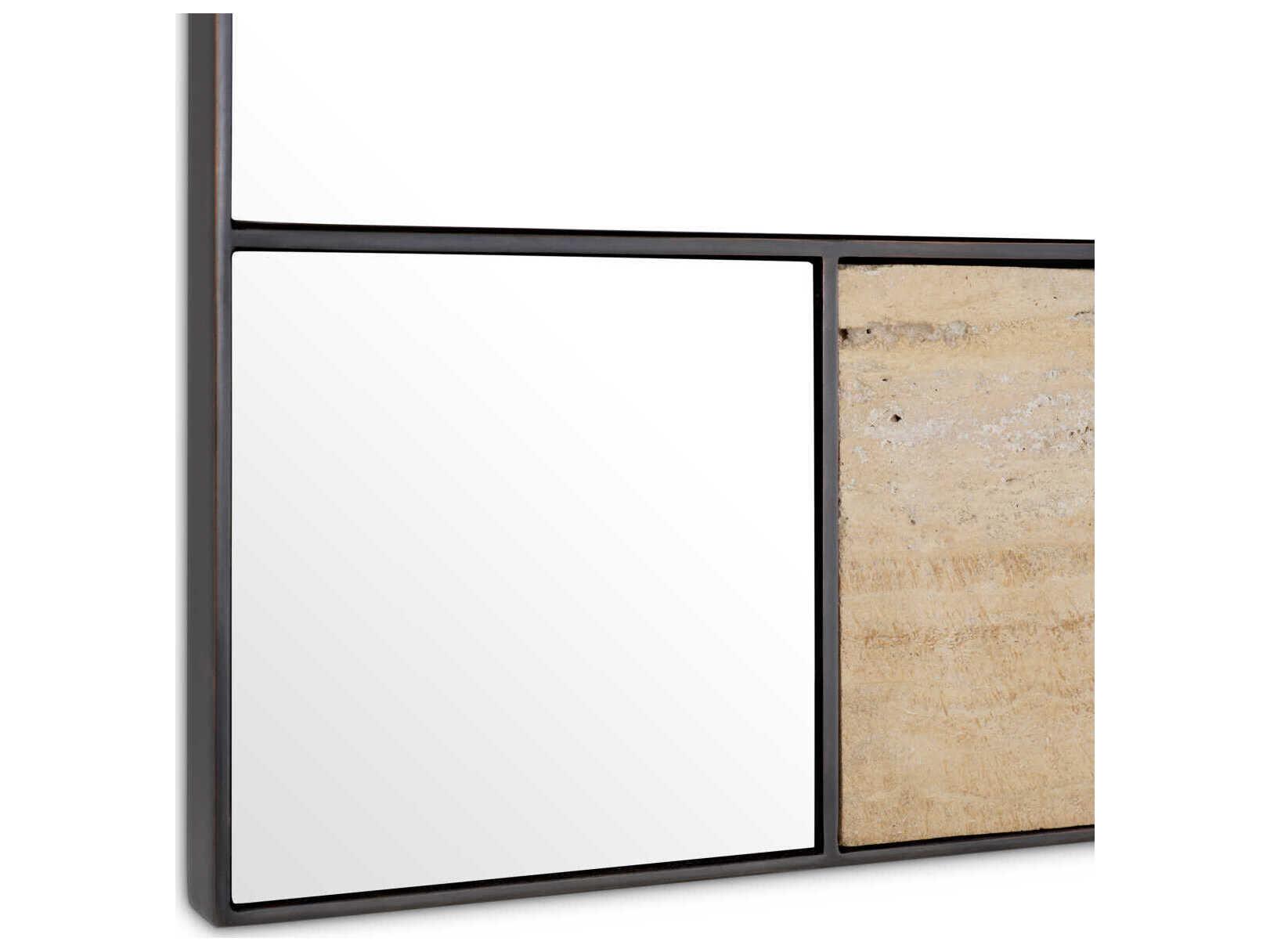 Eichholtz Cosimo Travertine Bronze Mirror