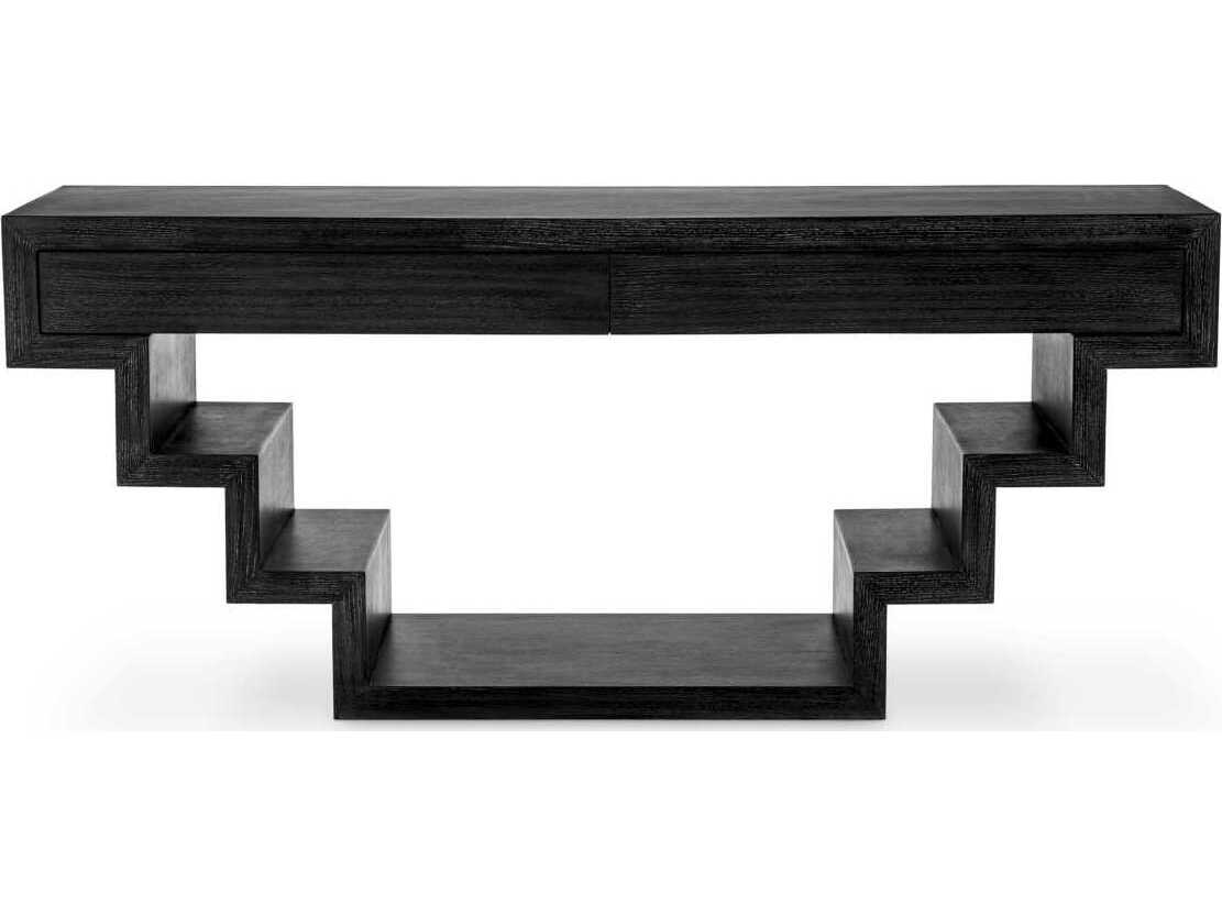 Eichholtz Rialto Charcoal Grey Oak Veneer Console Table