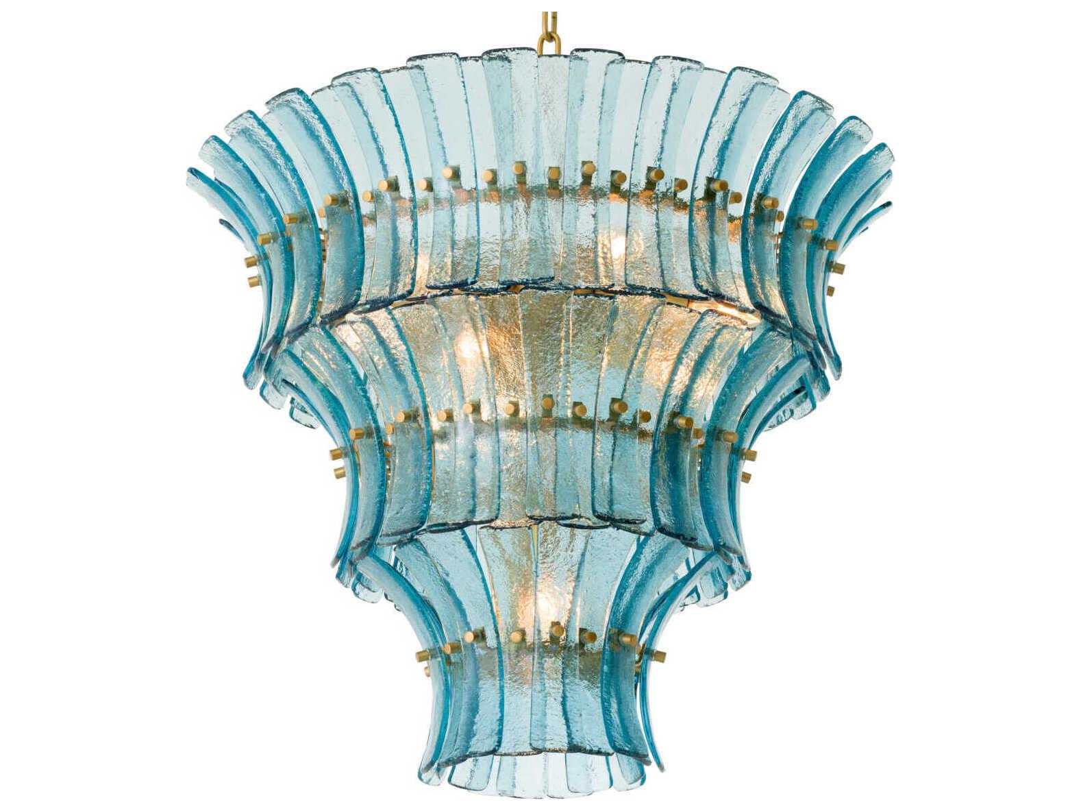Eichholtz Toscano Blue Glass Chandelier
