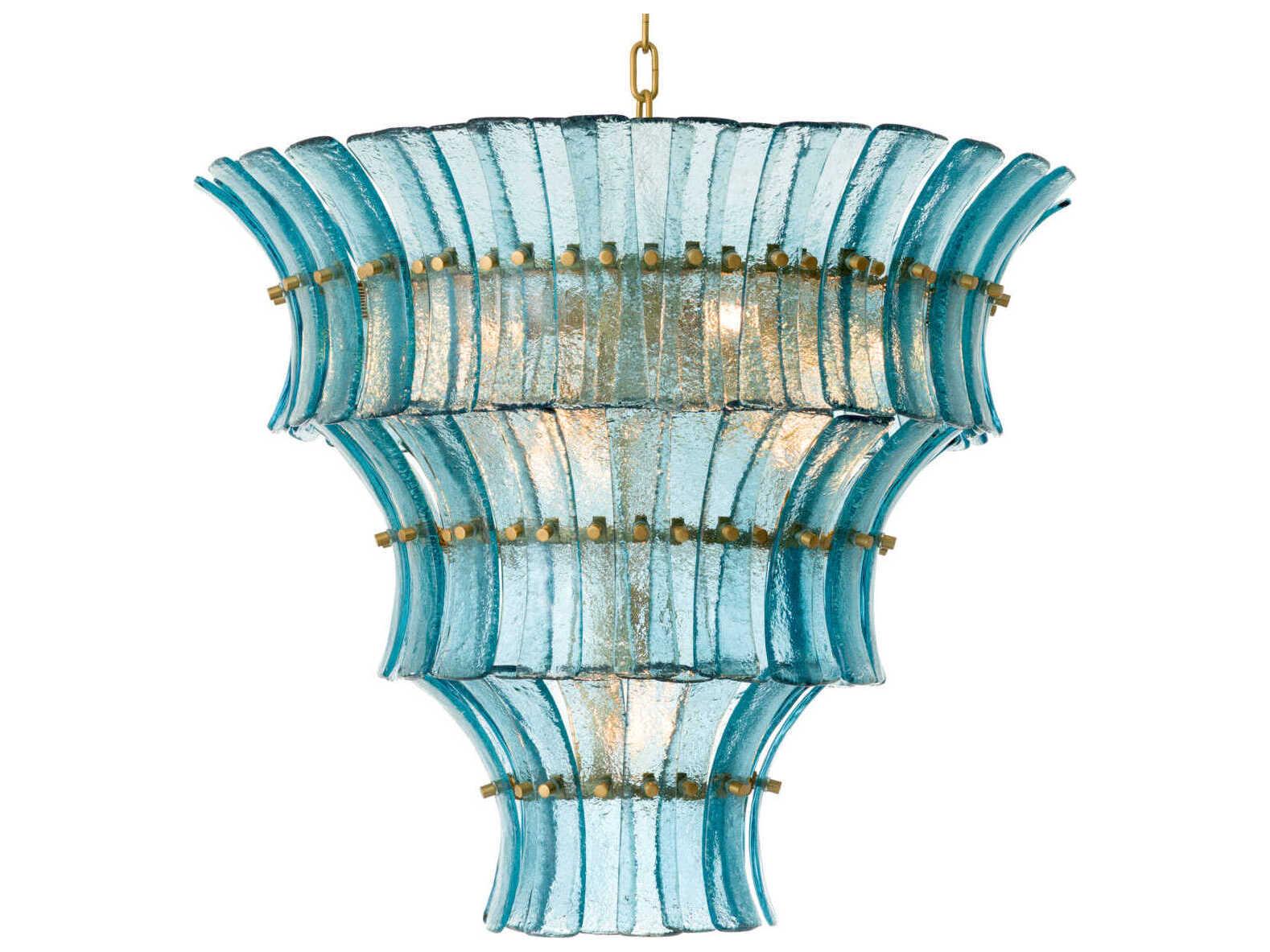 Eichholtz Toscano Blue Glass Chandelier