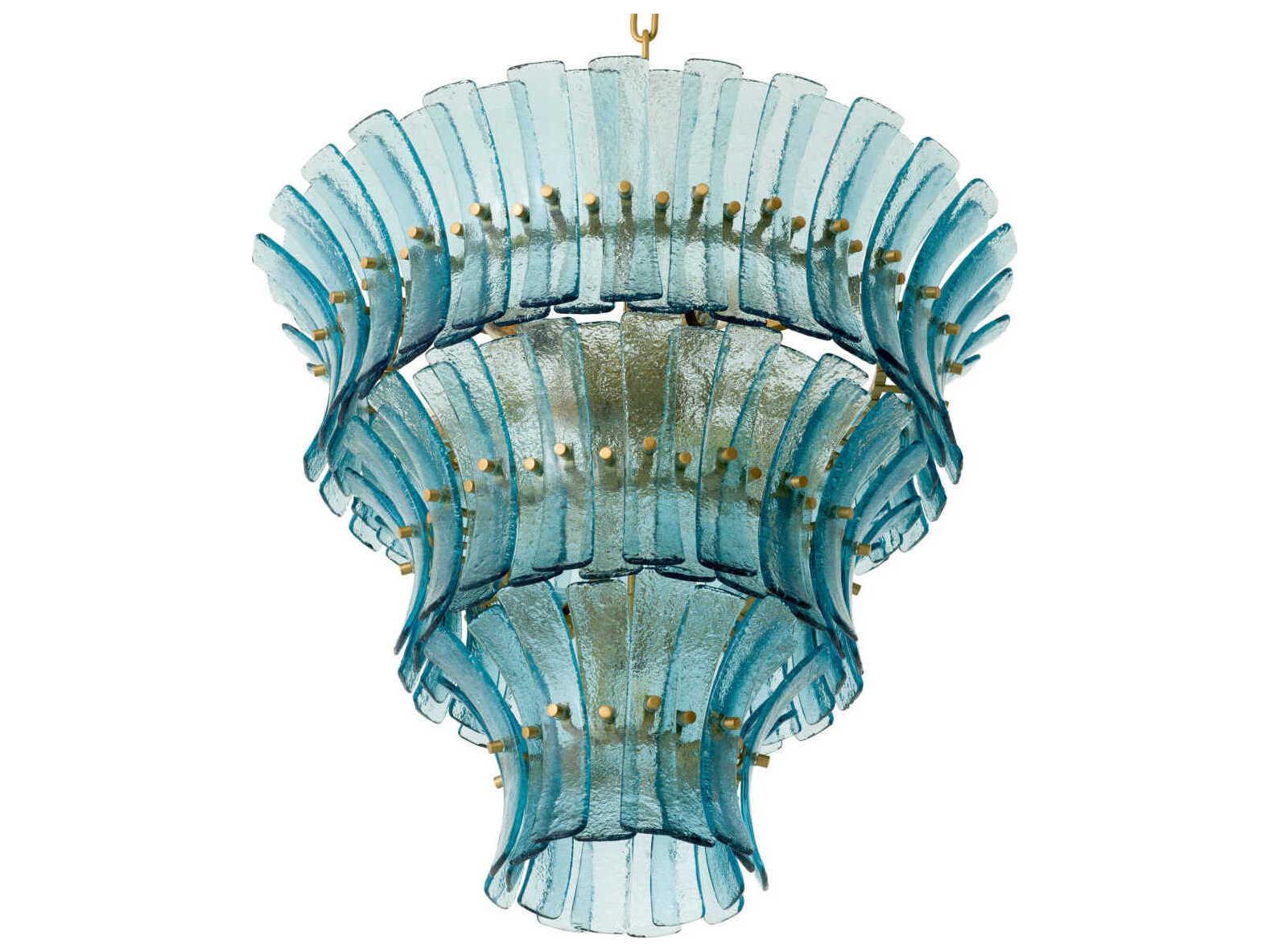 Eichholtz Toscano Blue Glass Chandelier