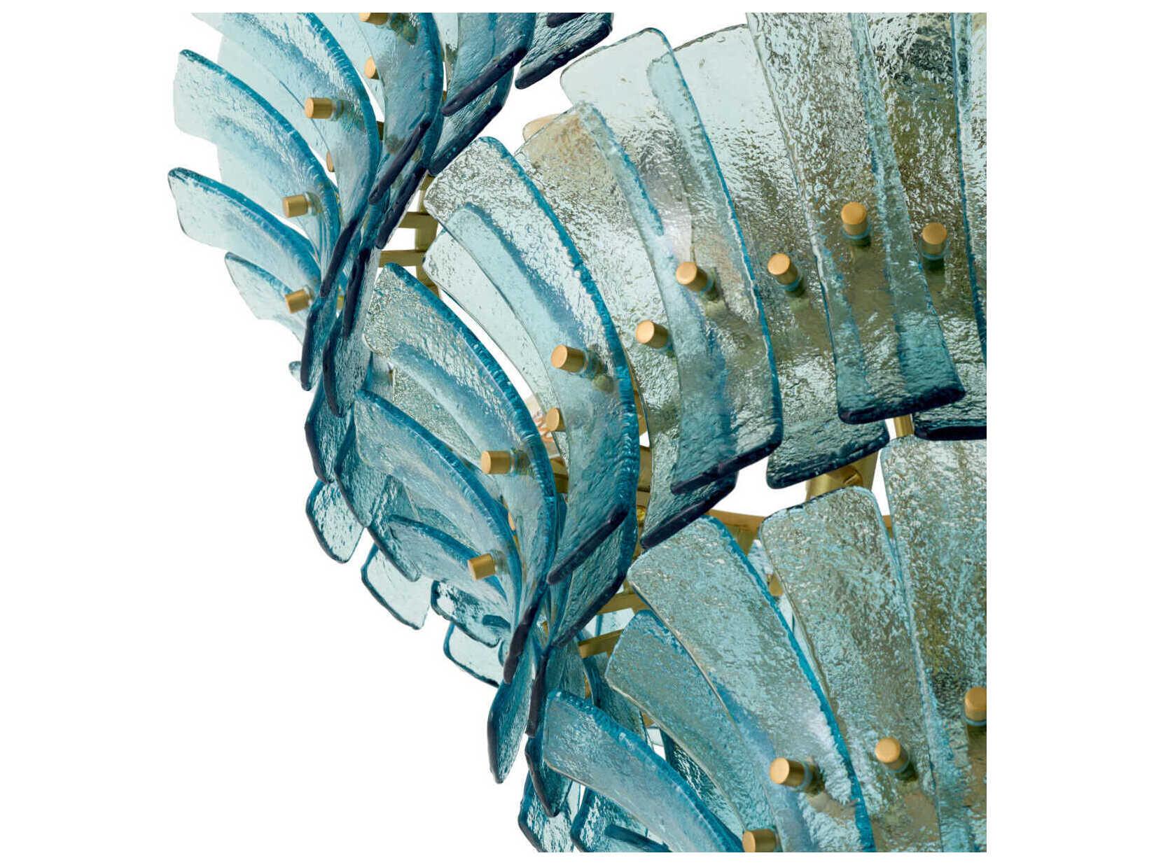 Eichholtz Toscano Blue Glass Chandelier