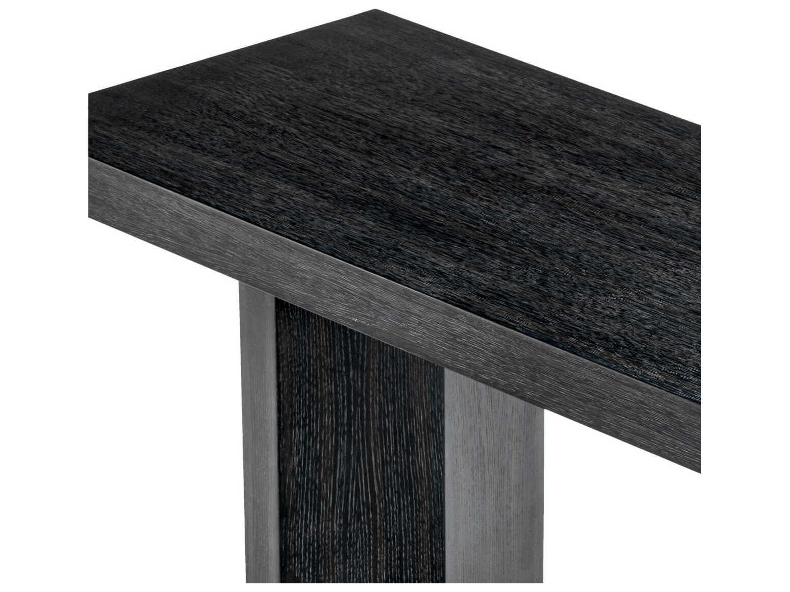 Eichholtz Tiburon Charcoal Grey Oak Veneer Console Table