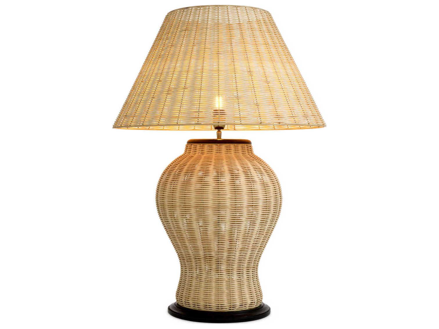 Eichholtz Dupoint Natural Rattan Incl Shade Table Lamp